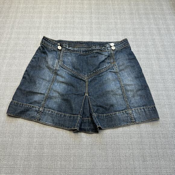 Vintage BCBG Maxazria Jean Mini Skirt 28 Blue Denim Y2K‎ - Picture 1 of 11